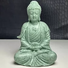 Natural Crystal Mineral Specimen Quartzite. Hand-carved Buddha. Statue.GIFT.JA