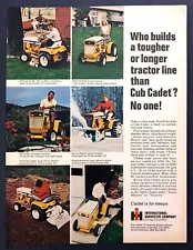 1970 International Cub Cadet Lawn Tractor 6 photo "It's For Keeps" print ad