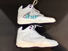 Vtg LA Gear High Top Shoes Sneakers Womens 8.5 White Purple Teal 1993 Very nice