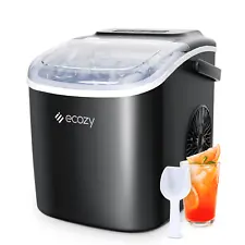 Portable Countertop Ice Maker 9 Ice Cubes in 6 Minutes 26lbs/24hrs Self-cleaning