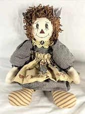 Large 22” Vintage Raggedy Ann Doll Handmade ❤️