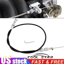 For LS1 Chevy 36" Stainless Steel Black Throttle Cable 4.8 5.3 5.7 6.0 Engine LS