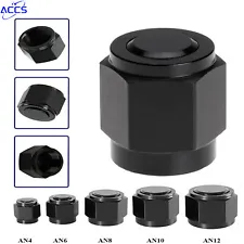 4/6/8/10/12AN Aluminum Female Flare Fitting Cap Block Off Nut For Fuel Systems