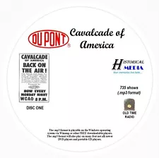 CAVALCADE OF AMERICA - 735 Shows Old Time Radio In MP3 Format OTR On 8 CDs