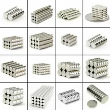 Lot 25 50 100 Pcs Round Disc Magnets Rare Earth Neodymium Magnet N50 N48 N52 N42