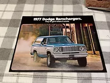 1977 Dodge Ramcharger Vintage Car Sales Brochure Catalog