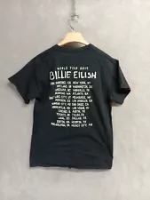 Billie Eilish 2019 Concert Shirt Size Medium Black World Tour Merch T-Shirt READ