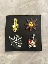 Set 4 Dark Souls Pins Flask Sun Helmet Bonfire Loot Crate Bandai Namco Gaming