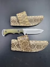 ESEE 3 RC CROSS DRAW Hunting SHEATH HANDMADERATTLESNAKE skin SHEATH RIGHT PULL