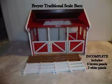 Breyer traditional scale 3 stall barn-incomplete, for play or parts