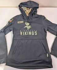 Minnesota Vikings Hoodie Nike Dri Fit Salute To Service Womens Small Rare