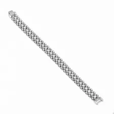 Real Diamond Platinum Classic Bracelet For Men Width 11.2 Length 8 Inch 0.98 Ct