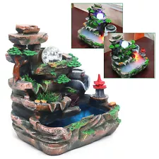 Indoor Rockery Fountain Goldfish Waterfall Feng Shui Water Sound Desktop Decor