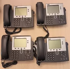 Cisco 7940 IP Phone Series VoIP Office Phone with handset LOT OF 4