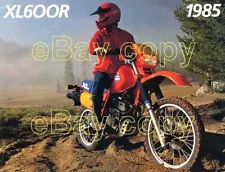 VINTAGE GENUINE 1985 HONDA OEM XL600R DUAL SPORT MOTORCYCLE SALES BROCHURE, NICE