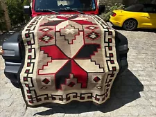 Auth: 19th C Native American Indian Rug / Blanket Mystical ART 5x7' NR