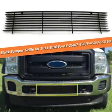 Fits 2011-2016 Ford F-250/F-350/F-450/F-550 SD Black Bumper Billet Grille Insert (For: Ford F-350 Super Duty)