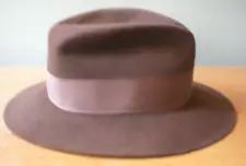 Men's Vintage Stetson Indiana Jones Brown Fedora Hat