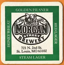 Morgan Street Brewery Beer Coaster St. Louis MO