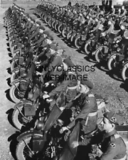 1943 WORLD WAR TWO HARLEY DAVIDSON WLA MOTORCYCLE AUSTRALIAN MILITARY 8X10 PHOTO