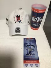 Tom Brady Hall Of Fame Induction 6.12.24 Hat, Cup 9.10.23 Thank You Game Ticket