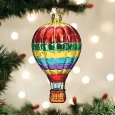 Old World Christmas Vibrant Hot Air Balloon **NEW WITH TAGS** #36295