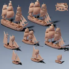 Sailing Ship Miniatures 1/1200 | Models | Warship | Vessels | Black Seas