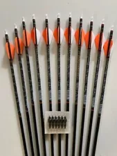 VICTORY ARCHERY PREMIUM ARROWS 1 DOZ 350 60-75LB CUT TO 30" LIST $169 NOW $85