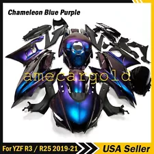 Chameleon Blue Purple Fairing Kit For YAMAHA YZF R3 2019 2020 2021 / R25 2019-21