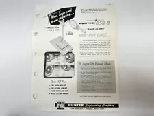 1967 Hunter G50-S "Four in One" Wheel & Tire Run-Out Gauge Original Sales Flyer