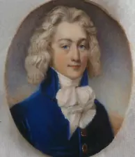 FINE GEORGIAN PORTRAIT MINIATURE of a HANDSOME YOUNG GENTLEMAN