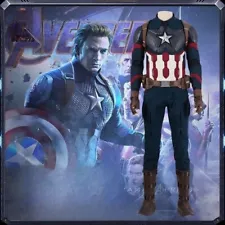HZYM Avengers Endgame Captain America Cosplay Costume In Stock Outfit Halloween