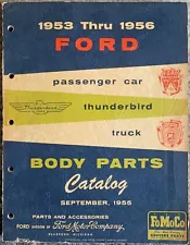 1953-1956 Ford Passenger Car Thunderbird Truck BODY Parts Catalog Manual Book