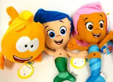 Bubble Guppies, Molly, Mr Grouper, Bubble Puppy 3 Plush Doll W Dirt 8"- 10" New