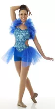 Child XS BLUE Dance Contemporary Costume Dancing Machine ONE OF A KIND!