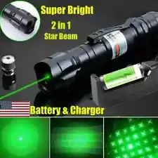 6000Miles Green Laser Pointer Star Visible Beam Light 2mw Rechargeable Lazer Pen