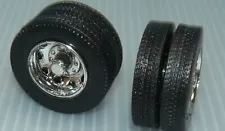 set of dually wheels , shown on a project 1/25 frame and 1/18 cab , not include