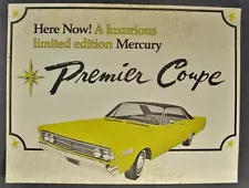 1966 Mercury Monterey Premier Coupe Brochure Card Original 66