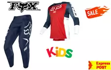 Fox Youth Dirt Bike pants & jersey combo NEW Kids MX Motocross navy blue/red