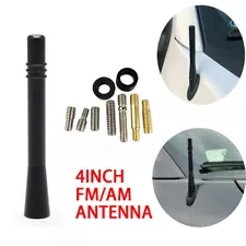 Screw 4inch Car Short Antenna Black Aluminum Radio AM/FM Antena Kit Universal (For: 1998 Kenworth T800)