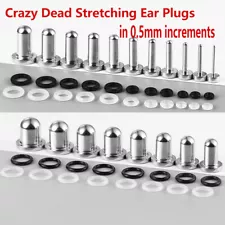 2PCS Small Sizes Basic Daily Ear Expander Tunnels Plugs Surgical Steel Gauges