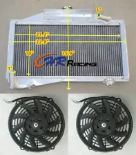 3ROW Aluminum Radiator+FANS For MORRIS MINOR 1000 948/1098 1955-1971 MANUAL