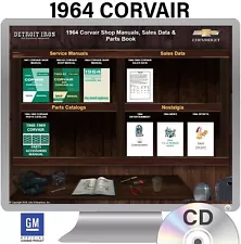 1964 Corvair Shop Manual, Sales Data & Parts Book on CD