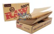 RAW 500's Classic- 1¼ - Natural Unrefined Rolling Paper -1 Pack of 500 Papers