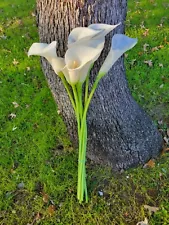 Calla Lily Plastic Artificial Flower Bunch of 7