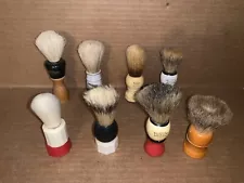 Lot Of 8 Vintage Shaving Brushes Fuller , Strong Set, And Etc