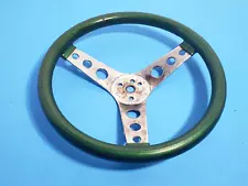 Vintage Green Metal flake Rat rod Steering wheel 60s era custom accessory 12.5"