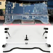 KEMIMOTO Flip Windshield for 2014-2025 Honda Pioneer 700/700-4 Scratch Resistant (For: 2017 Honda Pioneer 700)