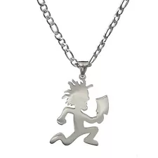 Mens Hatchetman Charm Juggalo Pendant Necklace Stainless steel NK Chain 24''