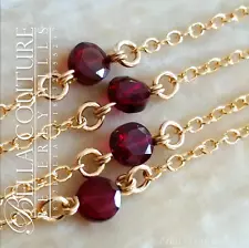 New Listing$649 RARE NEW VICTORIAN 18K GOLD GARNET ANTIQUE VTG DIAMOND CUT PENDANT NECKLACE